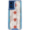 Chicago Flag Dark Wood Moto G 5G (2024) Clear Case